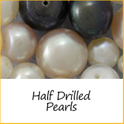Wholesale Silver Half Drilled Pearl Hook Finding