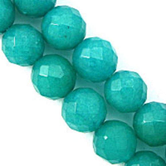 SEMI PREC 10mm rnd facet jade lgh teal20