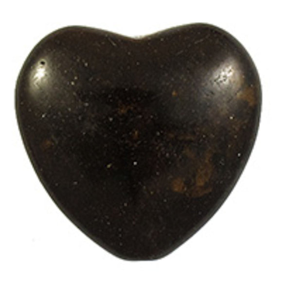 Semi prec 24mm heart howlite black 4pcs