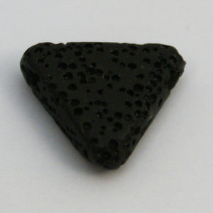 Semi prec 20mm triangle lava black 4pcs