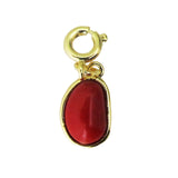 Metal 12mm red bean charm/Bolt GLD 1pc