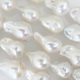 Semi Prec 18mm drop pearl baroque 22pc