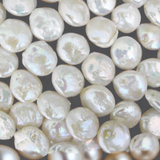 Semi Prec 15mm coin pearl baroque 25+pc