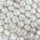 Semi Prec 15mm coin pearl baroque 25+pc