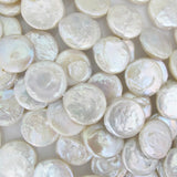 Semi prec 20mm coin pearl natural 20pcs