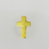 Sterling Sil 10mm cross 14kSpark Gold 2p