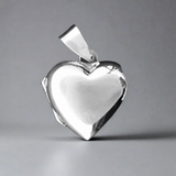 Sterling sil 20mm heart puffy locket 1pc