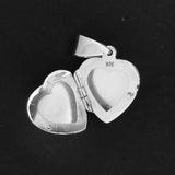 Sterling sil 14mm heart flat locket 1pc