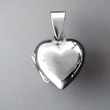 Sterling sil 16mm heart puffy locket 1pc