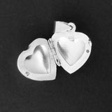 Sterling sil 16mm heart puffy locket 1pc