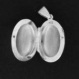 Sterling sil 20x18mm Oval locket 1pc