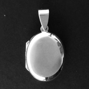 Sterling sil 20x18mm Oval locket 1pc