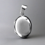 Sterling sil 18x15mm Oval locket 1pc