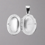 Sterling sil 18x15mm Oval locket 1pc