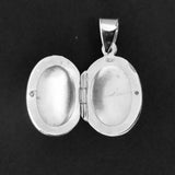 Sterling sil 18x15mm Oval locket 1pc