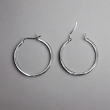 Sterling sil 35mm x 2.5mm hoops 2pcs