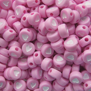 Plas 6mm coin WHITE HEART ROSE 290pcs