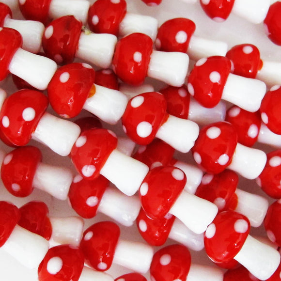 CG 18x12mm Mushroom red/white 10pcs