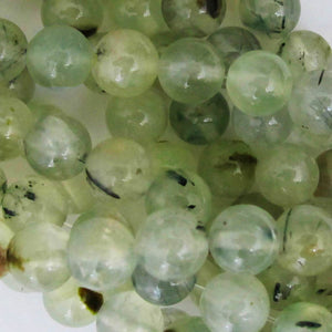 Semi prec 10mm rnd Prehnite 18pcs