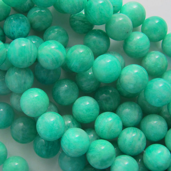 Semi prec 10mm rnd Amazonite 18pcs