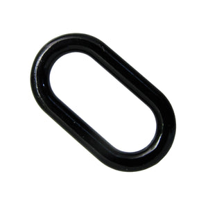 Metal 25x15mm oval ring black 6pcs