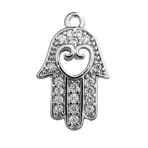 Metal 12mm Hamsa Hand NF Nickel 2pcs