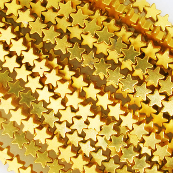 Semi Prec 4mm STAR Electro GOLD mat 50p