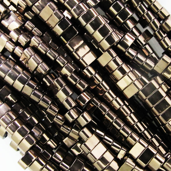 Semi Prec 3x6mm tile Electro BRONZE 56pc