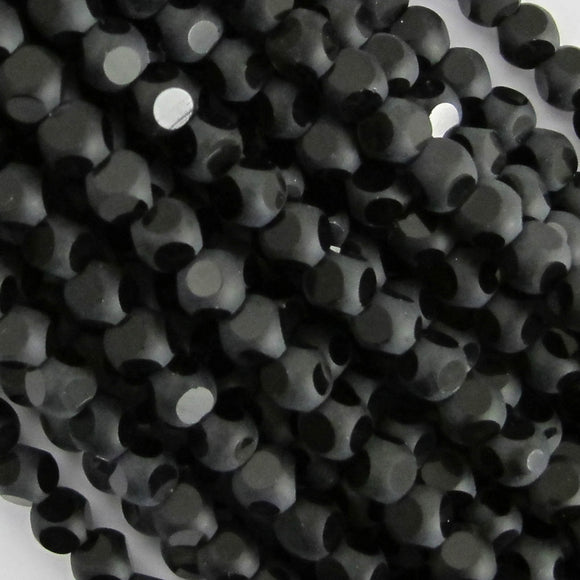 Porcelian 4mm cut Black Porcelain 44pcs