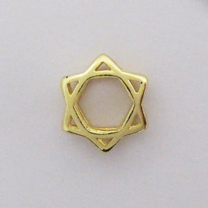 Metal 12mm Star of David NF GOLD 10pcs