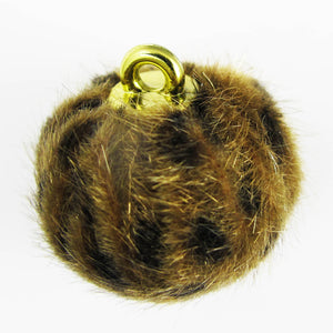 Synethic Fur 25mm charm Gld/Blk/Brn 10pc