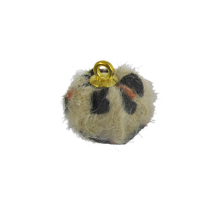 Synethic Fur 15mm charm Gld/Blk/Peac 10p