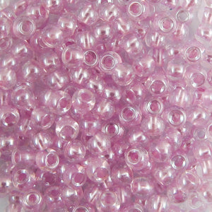 Cg size 6 seed bead perlised B Pink 20g