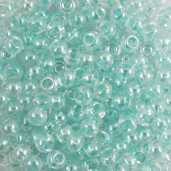 Cg size 6 seed bead perlised Aqua 20g