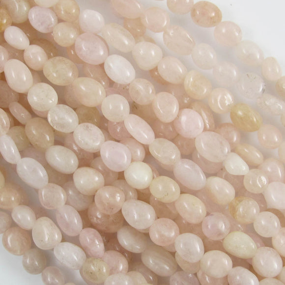 Semi Prec 8mm nuggets Rose Quartz 22+pcs