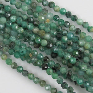 Semi Prec 3mm Rnd NAT EMERALD 60+pc