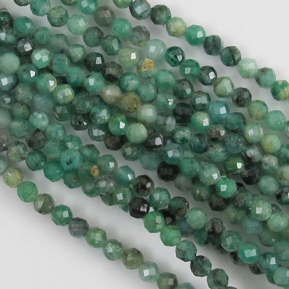 Semi Prec 3mm Rnd NAT EMERALD 60+pc