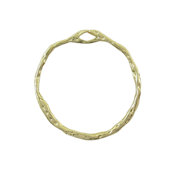 Metal 22mm Twisted hoop NF Gld 4pcs