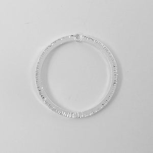 Metal 25mm Hoop+Loop NF Silver 4pcs