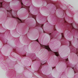 Cz 10mm coin 2tone pink/white 18pc