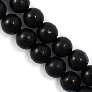 Semi prec 6mm rnd howlite black 65p.