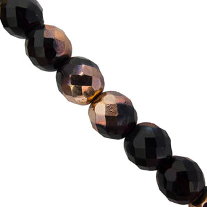 Cz 12mm rnd faceted garnet 16p