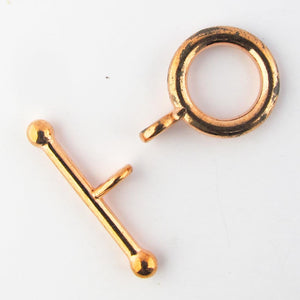 Metal 14mm rnd FOB HIGH Q NF RGold 10set