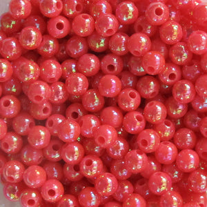 Plas 4mm rnd opa dark rose AB 20g/700pcs