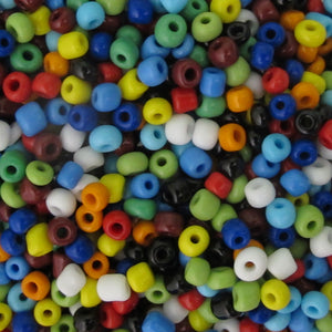 Cg Seed bead #6 MULTI OPAQUE 40grams