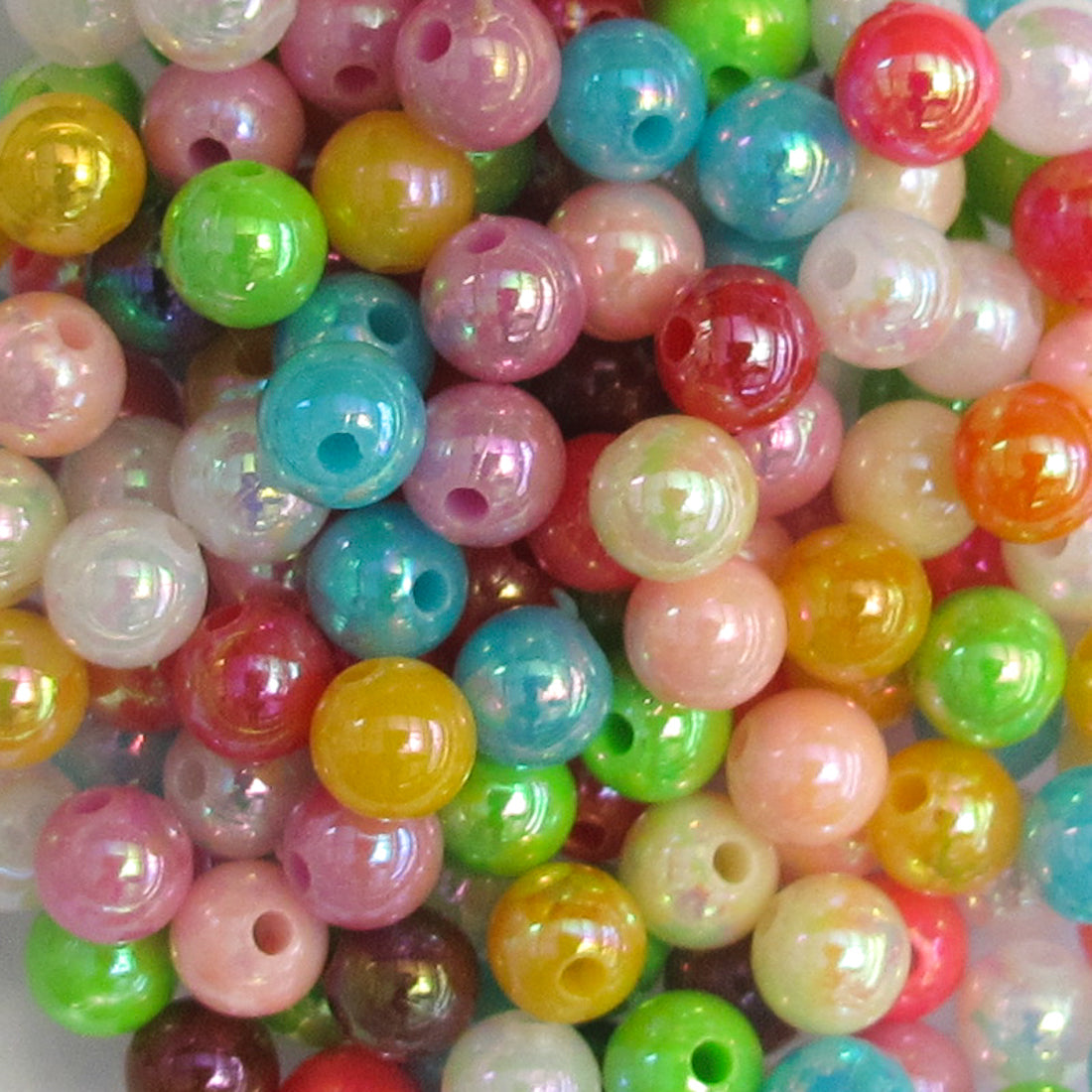 Plas 6mm rnd opa light mix AB40g/390pc – Wholesale Beads