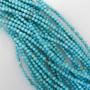 Semi Prec 2mm howlite light blue 180+pcs.