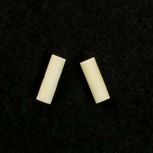 bone 12x4mm pipe white 30+pcs