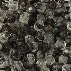 cz 4mm rnd faceted 2 tone blk/clr 50pcs